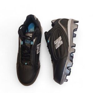 New Balance Womens Silver and Black Field Sport Cleats WF600LK  Size 6.5 B
